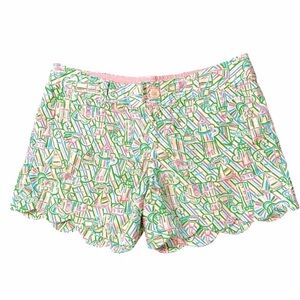 🌴Lilly Pulitzer Scalloped Edge “Guiding Light” Shorts
